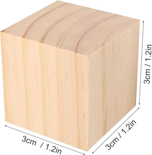 150 Packs Wooden Blocks for Crafts, 1.2 Inch Pine Wood Cubes, 3 x 3 x 3 cm Wooden Cubes for Paint, Stamp, Decorate, DIY Projects and Personalized Gifts,by GNIEMCKIN