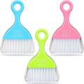 CHENGU 3 Pcs Mini Dustpan Set Brush for Table Whisk Brooms Small Dustpan Broom Set Mini Dust Pans with Brush Tiny Cleaning Table Sweep for Car Desk Keyboard Countertop Nest