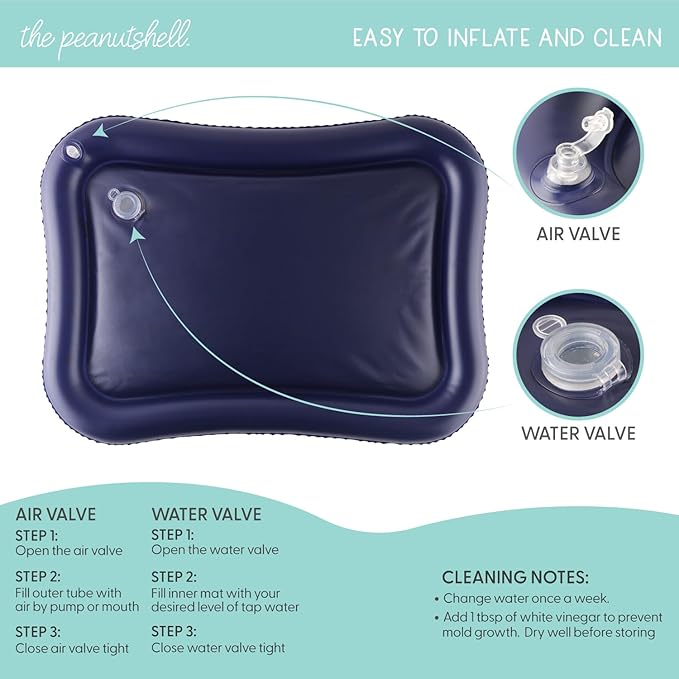 The Peanutshell Tummy Time Water Play Mat for Babies, Girls or Boys - High Contrast Sensory Developmental Toy, Infant Baby Floor Toys Games, Baby Essentials Must Haves - Space