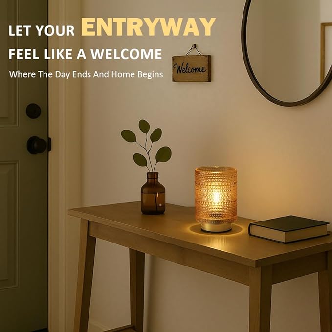Small Decorative Aesthetic Lamp with Timer for Shelf/Bedside/Coffee Table Decor,Battery Operated Cordless Table Lamps with LED Warm Bulb for Dorm/Office /Patio/Entryway/Mantle/Table Decor(Golden)