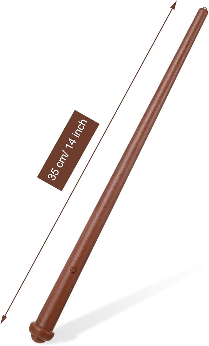 Sumind 4 Pieces Light up Wand Magic Light and Sound Toy Wizard Wands, Illuminating Witch Wand, Costume Accessory for Halloween Cosplay Birthday Party Favors(Brown)