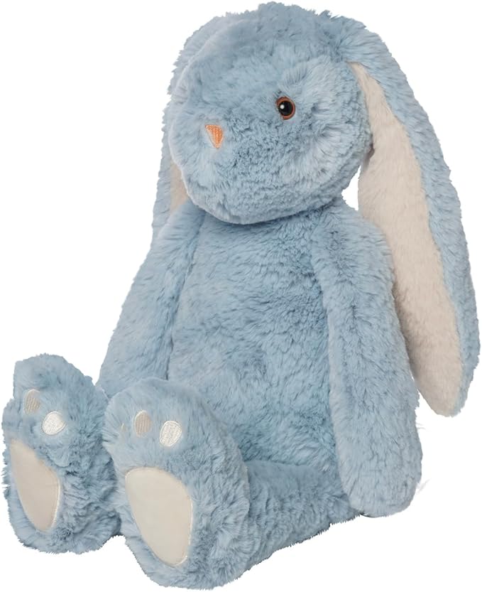 Manhattan Toy River The Blue & Light Apricot Snuggle Bunnies 12" Stuffed Animal with Embroidered Accents