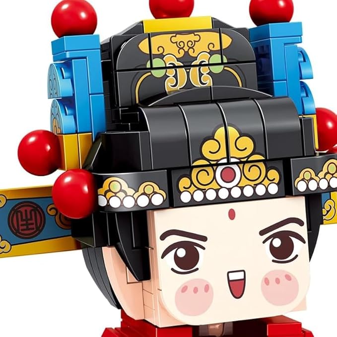 Chinese Style Fashion Building Block Set Chinese Traditional Elements Home furnishings Children's Educational Toys Gifts Suitable for Children Over 6 Years Old Boys and Girls (Sheng Roles)
