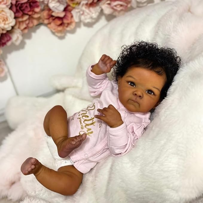 Reborn Baby Dolls Black Girls 18inch Silicone Babies Lifelike Newborn Toddler Open Eyes Realistic boy That Look Real
