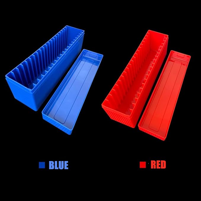 MUDOR Coin Slab Storage Box, Plastic Holder Case Compatible with 20 Slab PCGS Coin Holders, Olny Box (BLUE, 1pcs)