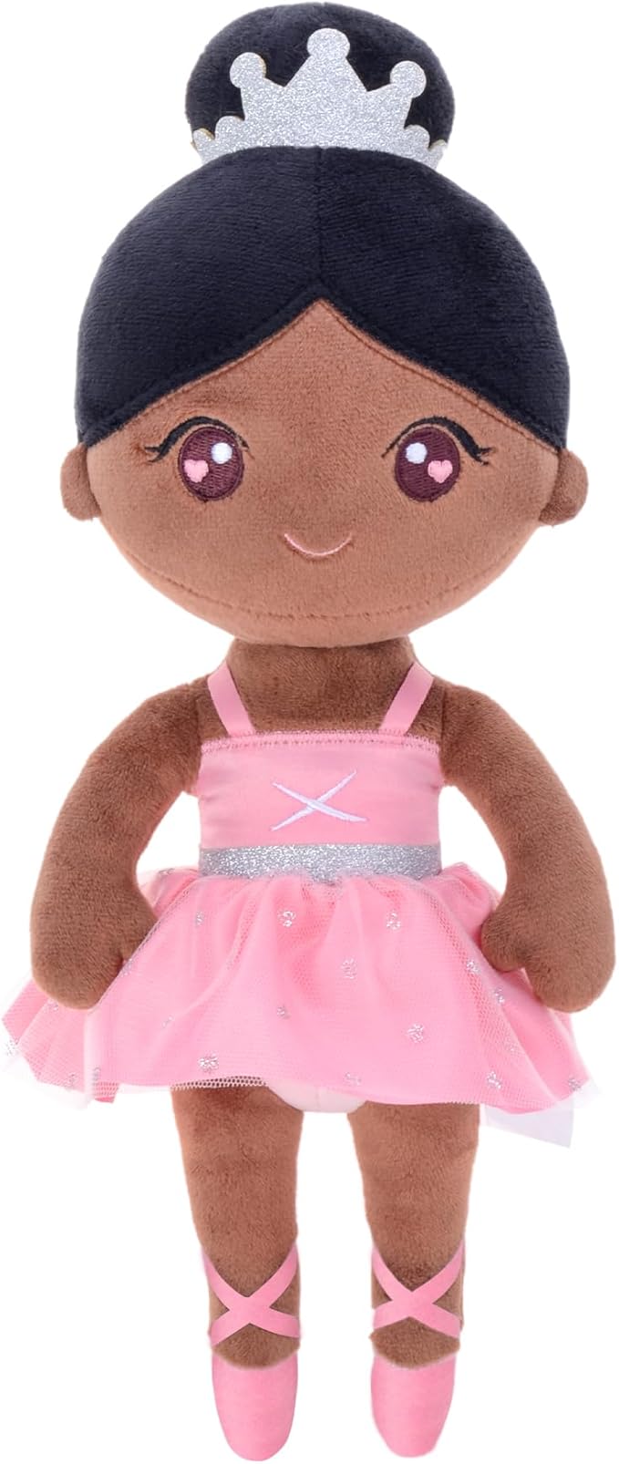 Gloveleya Ballet Dolls Baby Girl Gifts Plush African American Ballerina Doll Bronze 13"