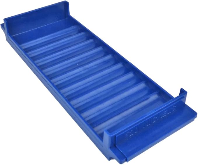 Rolled Coin Plastic Storage Tray, Nickels, Blue (1 Tray)