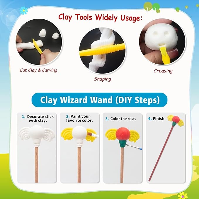 Col-Pary Magic Wand Making Kit, DIY Craft Painting Set,DIY Wand Making for Halloween Supplies,Kids Gift,Wizard Cosplay Birthday Party Decor,School Rewards,Student Activities-51pcs in All