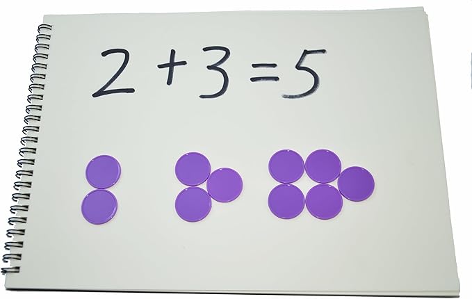 Smartdealspro Set of 100 25MM/1 Inch Opaque Plastic Learning Counting Counters Poker Chips (Purple)
