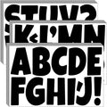 Bemeol Letter Stickers 432 Pieces 36 Sheets Bulletin Board Letters 3 Inch Classroom Alphabet Poster Board Letter for Bulletin Board Display School Decor(Black)