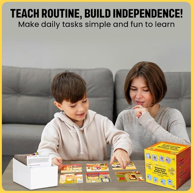 Sequencing for Kids Basic Daily Routines Speech Therapy Material Social Development and Sentence Building ABA Therapy Material Speech Therapy Game English Language Bilingual Learners ESL