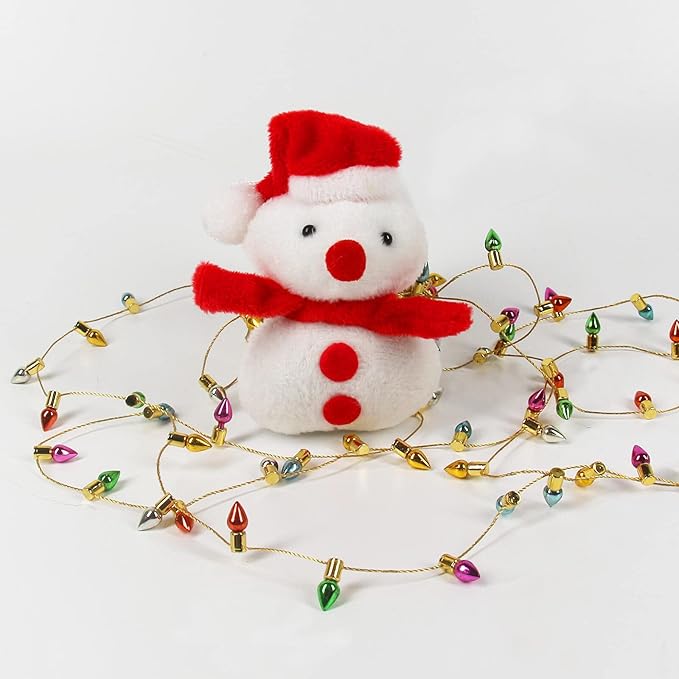 Orgrimmar Fake Light String Christmas Decoration Doll House Miniature Furniture Accessories String Lights (Mini Light String 20m, Plastic)