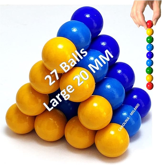 Science Kit Toys 27 PCS Colorful Magnets Building Blocks, Large Hematite Magnetic Stones, Stress Relief Autism, Home Office Kids Adults Intelligence Development Educational Birthday Party