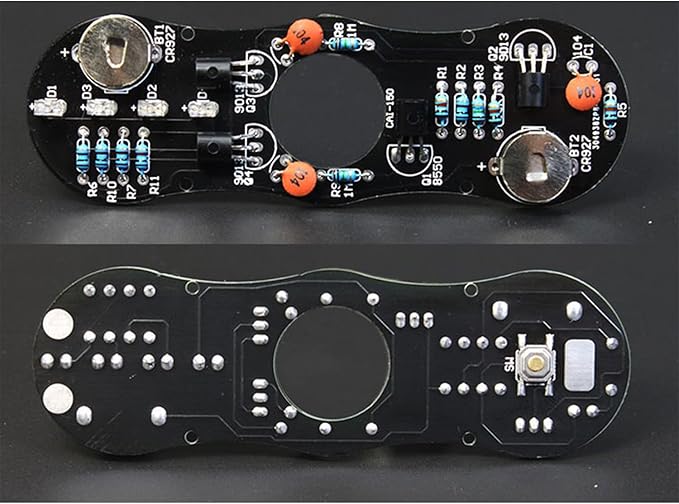 ISolderStore 2 Leaves LED Rotating Gyroscope DIY Kit Soldering Project Electronics Kit Soldering Practice Kit Suitable for Beginners