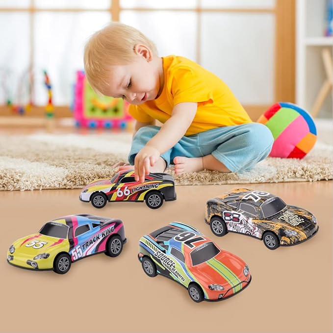 4.2 inch Pull Back Cars Toys Set, Push and Go Pull Back Cars Matchbox 1:28 Race Car 3 Pack Suitable for Toddlers 3 4 5 6 7 Year Old Kids Toys
