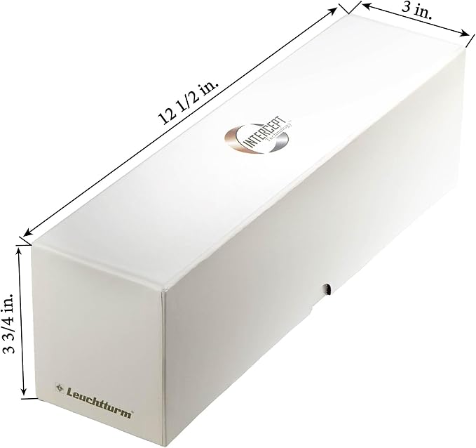 LIGHTHOUSE - Storage Box SL 25 for 25 Coin Slabs Including PCGS, NGC, ANACS with INTERCEPT TECHNOLOGY Corrosion Protection (12 1/2" x 3" x 3 3/4")