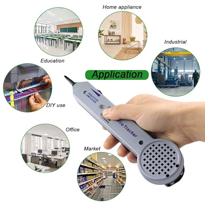 Tone Generator Kit, Wire Tracer Circuit Tester, Tone Tracing Probe Kit, 200EP High Accuracy Cable Tester, Line Finder Toner Inductive Amplifier Variable Tone Generator for Network