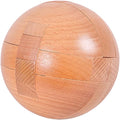 Wooden Brain Teasers Puzzle Handmade Big Wooden Puzzle Magic Ball Toy Intelligence IQ Games 3D Sphere Puzzles for Kids and Adults (Natural Wood)
