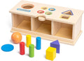 Montessori Toys Wooden Color & Shape Sorter Toys for Toddlers 1-3, Matching Box Sorting Blocks Manipulatives Preschool Learning Educational Toy for 1 2 3 4 Year Old Boy Girl Kid Gifts