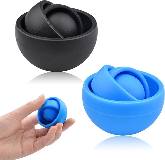 Fidget Toy Adults 2PC, Fidget Spinner for Kids with Autism, Sensory Gifts for Teens Kids, Quiet Office Desk Toy ADHD Stress Relief Finger Toy