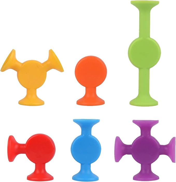 Special Supplies Suction Construction Bath Toys for Children, 50-Pcs Motor Skills, Hand-Eye Coordination, Bath Toy, Sensory, Creativity Imagination Educational Toys, Vibrant Colors, for Kids