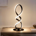 Modern Table Lamp - Stepless Dimmable LED Spiral Lamp, Black, 12W, 3200K, Warm White, Contemporary, for Bedroom, Living Room