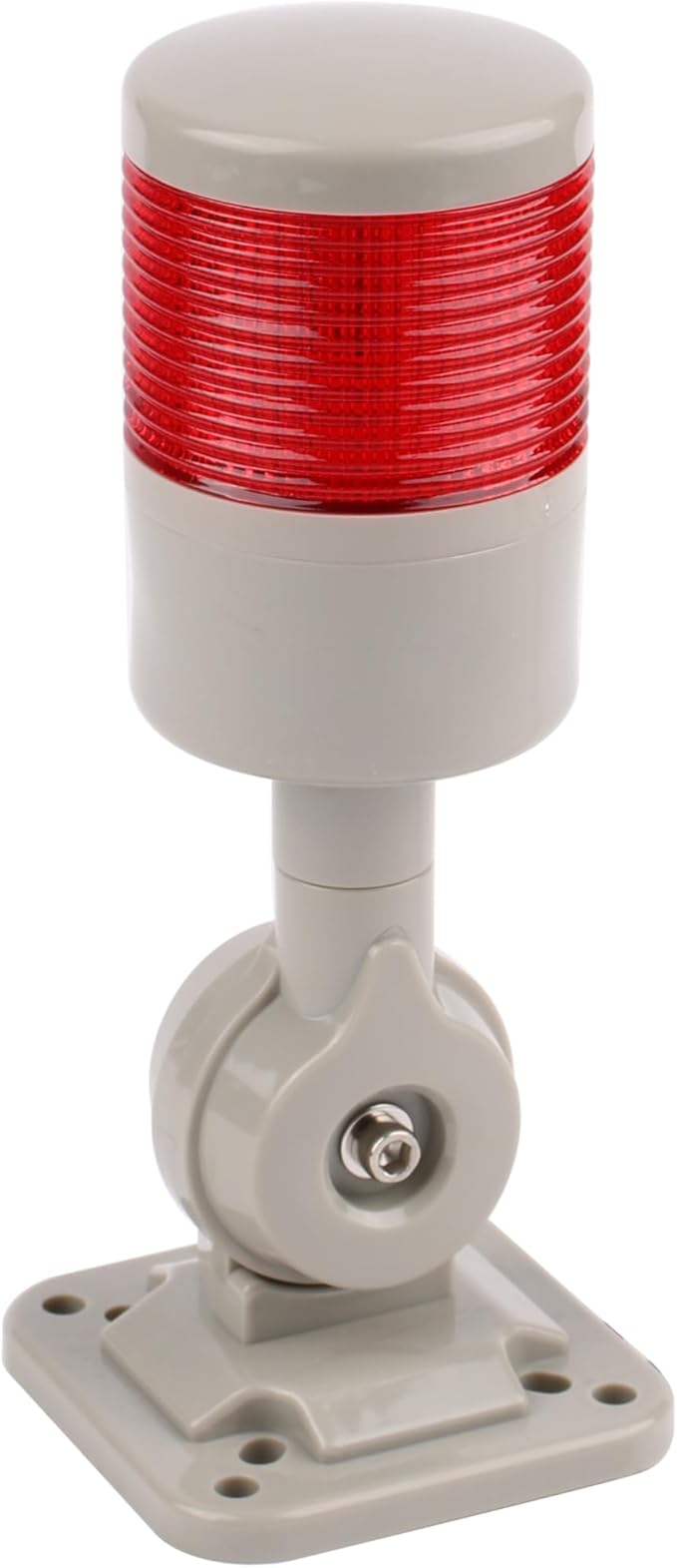Led Signal Tower Stack Industrial Signal Warning Lights, Column Tower Lamp Andon Lights with Rotatable Base,Steady Flashing Light Switchable,110V 220V AC(1-Layer, with Buzzer)