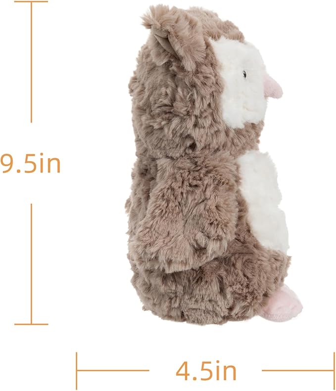 Apricot Lamb Toys Plush Brown Owl Stuffed Animal Soft Cuddly Perfect for Child (Brown Owl,9.5 Inches)