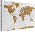 Artgeist Canvas Wall Art Print World Map 35x24 in - 1pcs Picture with Acoustic Foam Sound Print Artwork Room Acoustics Soundproofing World Travel Map k-A-0104-b-b