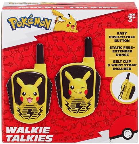 eKids Pokemon Walkie Talkies for Kids, Indoor and Outdoor Toys, Designed for Fans of Pokemon Toys