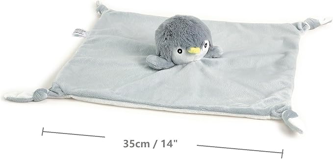 CREVENT Cozy Plush Baby Security Blanket, Loveys for Baby Girls and Boys, Birthday (Zebra + Penguin)