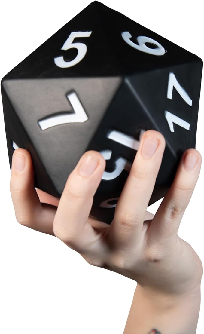 KESS Giant D20 Foam Dice: Oversized 20-Sided Dice for RPG and Collectors - 6 Vibrant Colors, Perfect for Outdoor Fun in Backyard, Pool, Beach. Ages 6+ (Green)