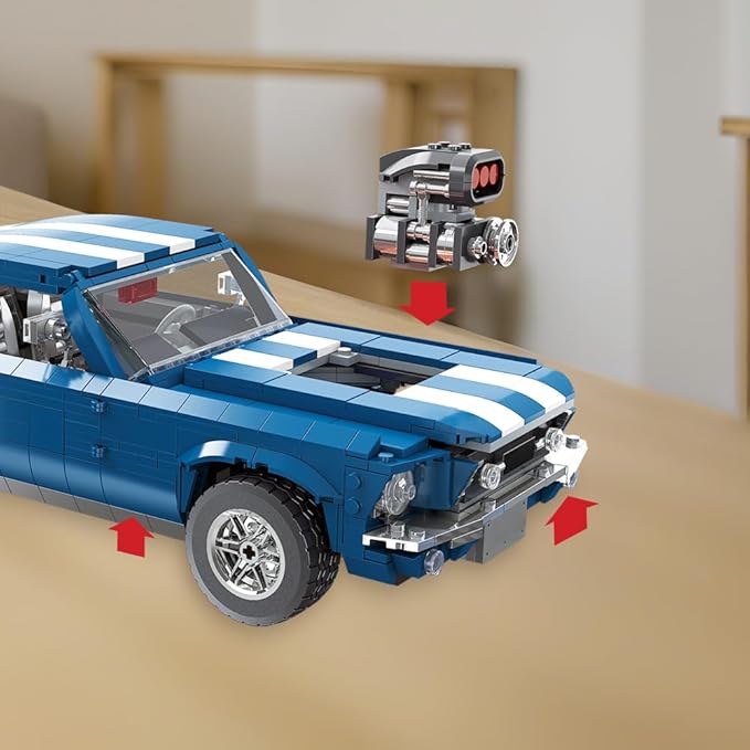 Sports GTRS Car Building Blocks Toys Boys or Adults Kits，1:10 MOC Building Set Raceing Car Model,Cars for Boys Age 14，Compatible with Lego(1680 Pcs)