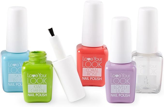 Melissa & Doug Love Your Look Pretend Nail Care Play Set – 20 Pieces for Mess-Free Play Mani-Pedis (Does NOT Contain Real Cosmetics), Pink