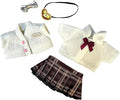 17cm/6.7in Clothes Set for Dolls - Cute Hat & Overalls Outfit, Soft Premium Fabric Dress Up Accessories Suit, Easy On/Off, NO Doll Included (Plaid Skirt)
