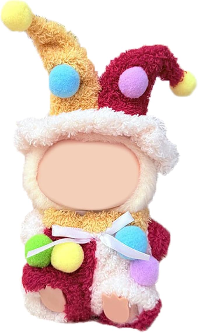 17CM Doll Clothes Set Colourful Hat + Jumpsuit, Fashion Cute Dress-Up Clothes for Doll Accessories Outfit(No Doll Included)(LBB Clothes 6)