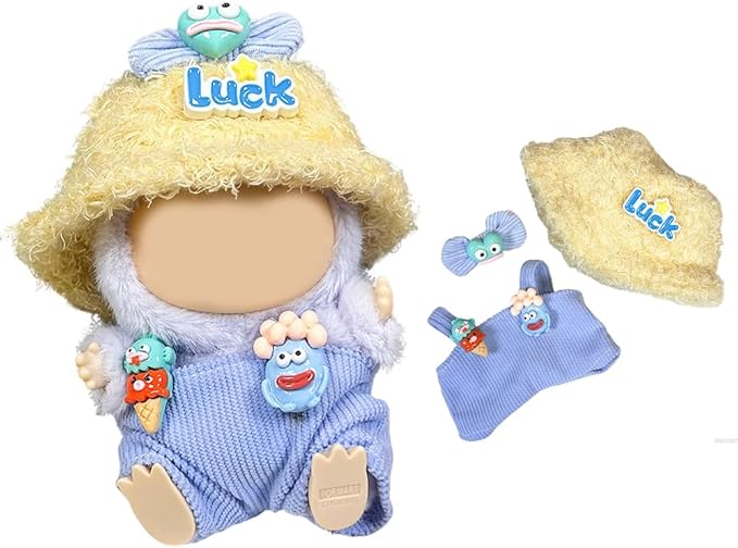 17cm Doll Clothes Set & Outfit - Cuddly Fashion Dresses with Accessories, Luxury Chic Doll Clothing & Plush Pullover Hoodie Doll Clothing DIY ,Just Clothes