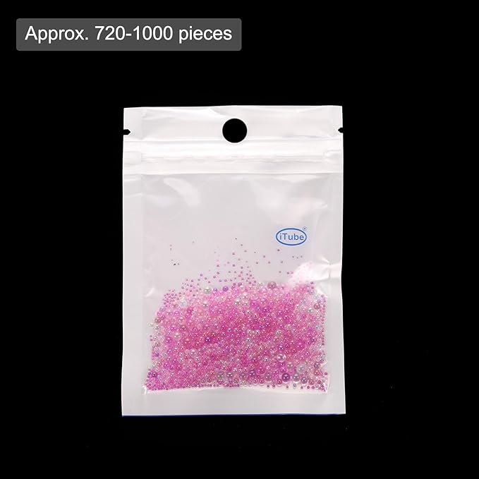 Iridescent Glass Tiny Bubble Beads, 0.4-3mm 10g No Hole Micro Mini Round Purple Water Droplets Beads - Applications: for Resin Filler, Nail Art, Dollhouse Bath Tub