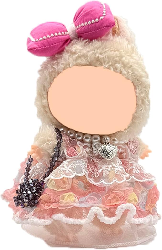 Doll Clothes Set & Outfit for Blind Box Dolls of 5.91-6.7inch (15-17cm) with Accessories Luxury Chic Stylish Adorable Cute Unique Style of Dolls Clothes for Dress up 4 Pieces (No Doll) (J)