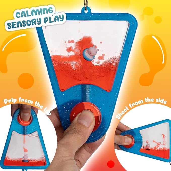 Goonameez, Hand-Held Sensory Toy with Floating Characters, Mesmerizing Water Mix Fidget Toy – Collect All 6 Unique Shapes for Squishy Fun, Perfect Travel Toy! (BunBun)