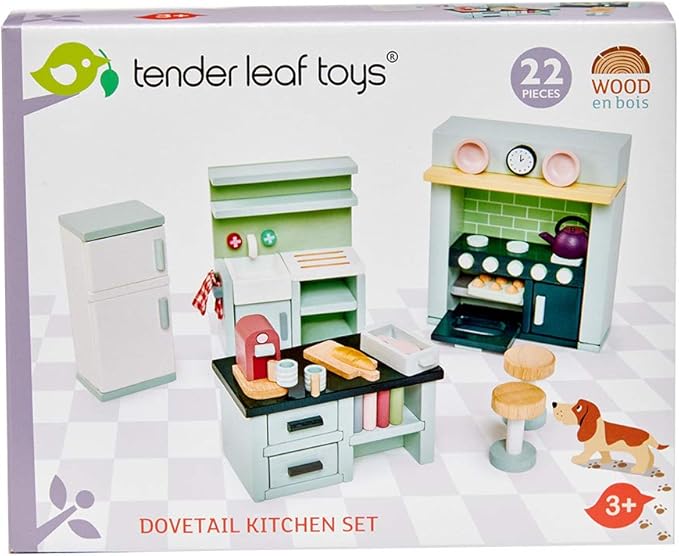 Tender Leaf Toys - Dovetail Dollhouse Accessories - Detailed Wooden Furniture Sets and Room Decor - Encourage Creative and Imaginative Fun Play for Children - Age 3+