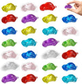HappyFiller 110 Pcs Mini Acrylic Miniature Car Figures,Tiny Resin Cars Sensory Bin Filler,Kids Party Favors Bulk,Car Theme Cake Decoration,Diving Pool Treasure Box Prizes,Creative Decor,Mixed Color