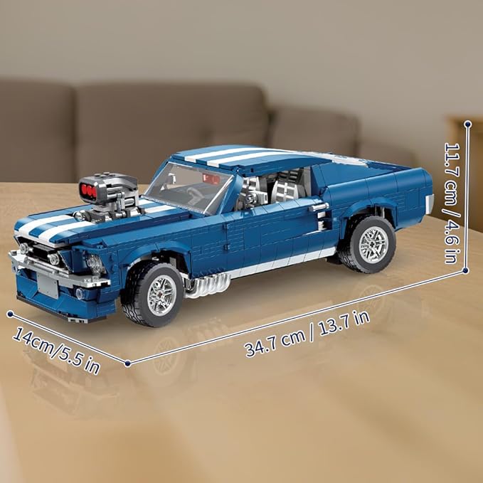 Sports GTRS Car Building Blocks Toys Boys or Adults Kits，1:10 MOC Building Set Raceing Car Model,Cars for Boys Age 14，Compatible with Lego(1680 Pcs)