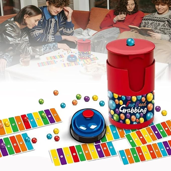 AIZAN Match Color Line Bingo Board Games Fun Fast Bead Grabbing Two-Player Game, Educational Game Set - Intellectual Development Hands-on Perfect for Parties Family Reunions Classroom