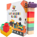 Large Soft Baby Toy Blocks for 6m and Toddlers, Giant 20-Pieces for Building Stacking Playing with Booklet, Gift, for 1 Year Old, 6-12 Months, 1-3 Years