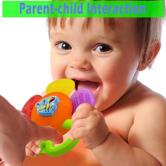 AIVIAI Baby Toys 0-6 Months Infant Toys 0-3 Months Infant Rattles Baby Rattle Teether Toy Set with Storage Box Musical rattles for Newborn Boy Girl Gifts Set with Baby's First Rattle Teether (11pcs)