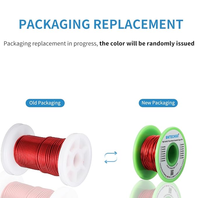 BNTECHGO 30 AWG Magnet Wire - Enameled Copper Wire - Enameled Magnet Winding Wire - 2 oz - 0.0098" Diameter 1 Spool Coil Red Temperature Rating 155℃ Widely Used for Transformers Inductors