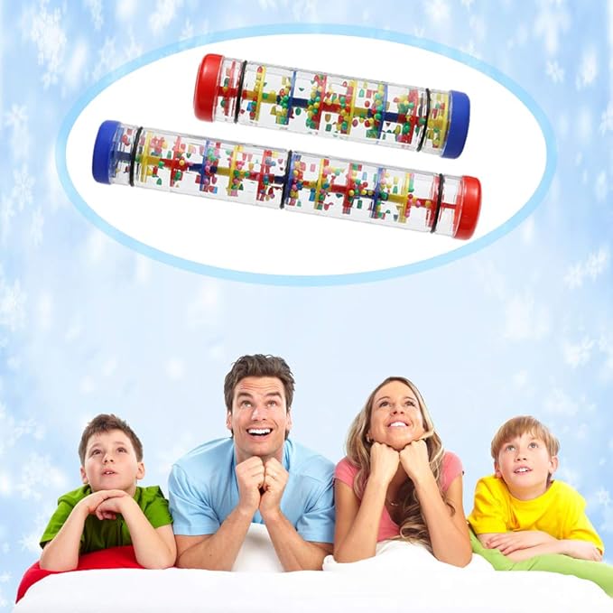 Rainmaker 12 inch Rain stick for babies Rattle Tube Rain Stick Shaker Music Sensory Auditory Instrument Toy For baby child girl (12 inch)