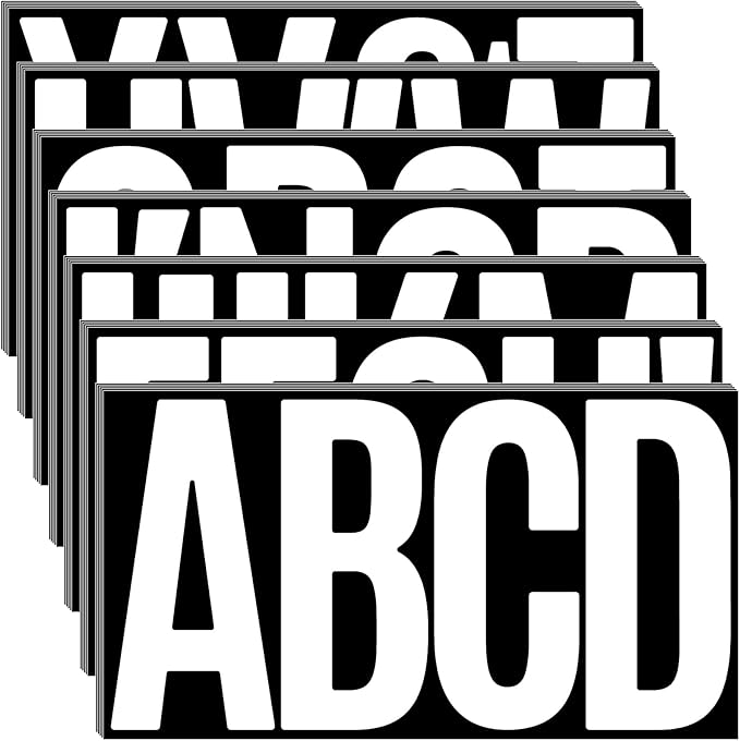 Bemeol 190 Pcs 35 Sheets Bulletin Board Letters for Classroom Large 6 Inch Alphabet Letter Stickers Self Adhesive Letters for Bulletin Board Display Home School(White)