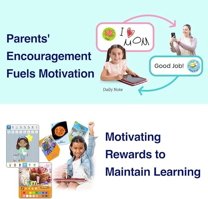 Dedicated Learning Tablet | Personalized Independent Study, Access All K–5 Lessons Math & ELA | No Browser, Games or Ads | 10.1” Display, Pen & Cover(Pink) | Subscription Required